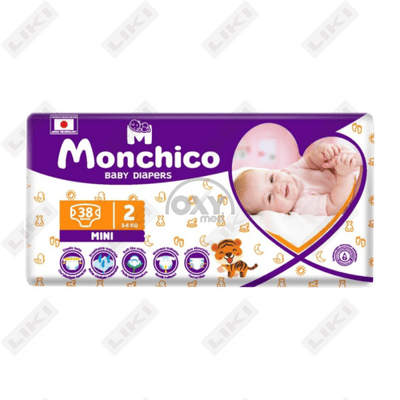 Подгузники Monchico размер 2, 4-8 кг, 38 шт