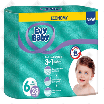 Подгузники Evy Baby размер 6, 16+ кг, 28 шт