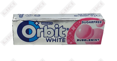 Жевательная резинка Orbit White Bubblemint с микрогранулами 10 шт.