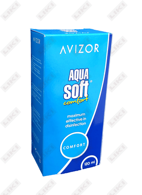 Avizor Aquasoft Comfort kontakt linzalari eritmasi barcha turdagi yumshoq kontakt linzalari uchun ko'p qirrali 120ml