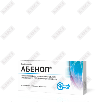 Abenol tabletkalari 25 mg №10 (blister)