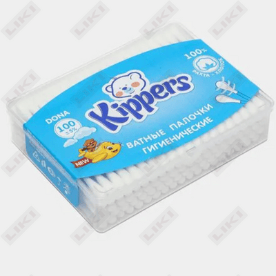 Ватные палочки Kippers в коробке 100 шт.