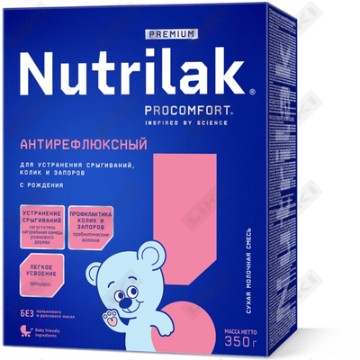 Смесь сухая молочная Nutrilak Premium Procomfort Антирефлюксная для устранения срыгиваний, колик и запоров с рождения 350 г
