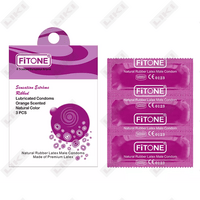 Fit One prezervativlari 3 dona moylash materiallari bilan