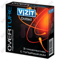 Prezervativlar Vizit Overture (Vizit Overtur)  mayda koptokchali 3 dona.