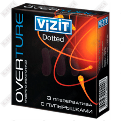 Презервативы Vizit Overture с пупырышками 3 шт.
