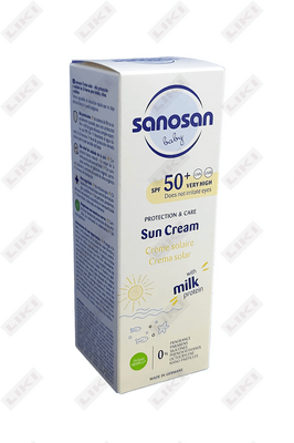 Krem chaqaloq Sanosan chaqaloq tug'ilgandan beri quyoshdan himoya qiluvchi SPF 50 75 ml