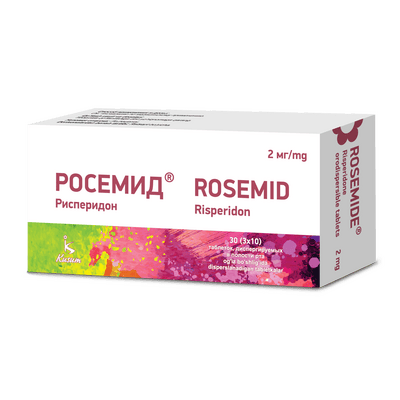 Rosemid disperg tabletkalari. 2 mg №30 (3 blister х 10 tabletka)