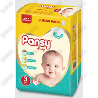 Pansy Baby tagliklari hajmi 3, 4-9 kg, 70 dona.