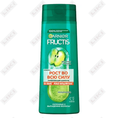 Шампунь для волос Garnier Fructis Рост во всю силу для ослабленных волос склонных к выпадению 250 мл