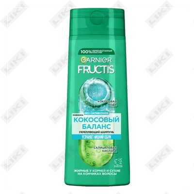Garnier Fructis soch shampuni Hindiston yong'og'i balansi 250 ml