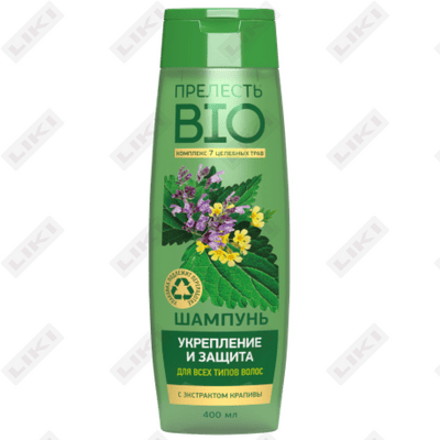 Soch shampuni Prelest Bio tiklovchi va dulavratotu yog'i bilan mustahkamlovchi 400 ml