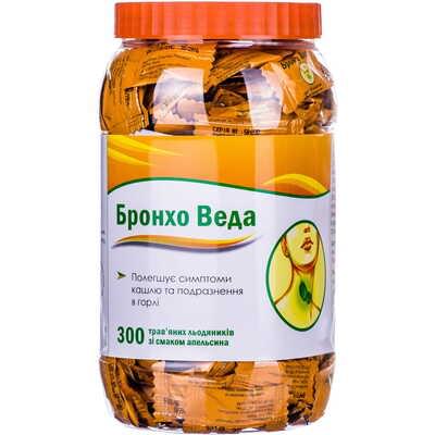 Бронхо Веда со вкусом апельсина леденцы №300