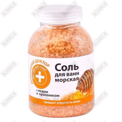 Соль для ванн Домашний Доктор с медом и прополисом 1000 г