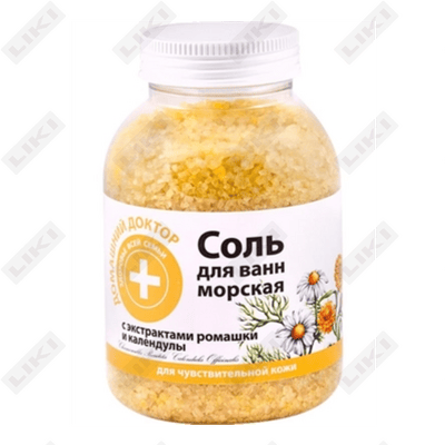 Соль для ванн Домашний Доктор с экстрактами ромашки и календулы 1000 г