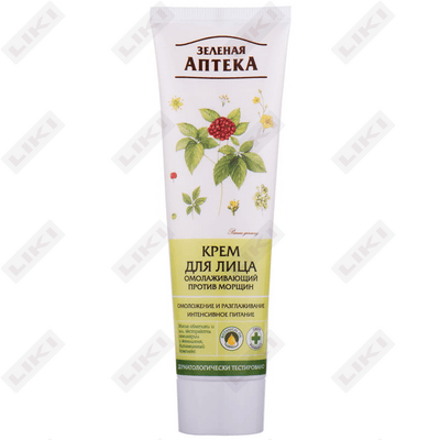 Yuz kremi Zelenaya Apteka yoshartiruvchi ajinlarga qarshi 100 ml