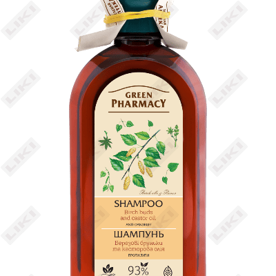Shampun Zelenaya Apteka qazg`oqqa qarshi qayin kurtaklari va kastor yog'i 350 ml
