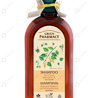 Shampun Zelenaya Apteka qazg`oqqa qarshi qayin kurtaklari va kastor yog'i 350 ml