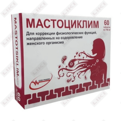 Mastotsiklimtabletkalari 750 mg №60 (2 blister х 30 tabletka)