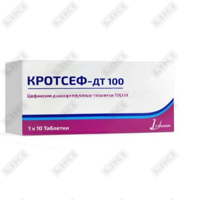 Кротсеф-ДТ таблетки по 100 мг №10 (блистер)