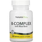Nature's Plus B-Complex Витаминный В-комплекс с рисовыми отрубями таблетки №90