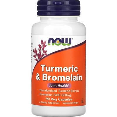 Now Куркумин и бромелайн капсулы №90