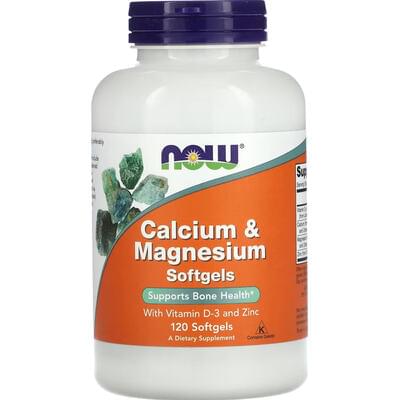 Now Кальций и магний с витамином D3 и цинком капсулы №120