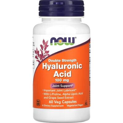 Now Гиалуроновая кислота Двойная сила капсулы по 100 мг №60
