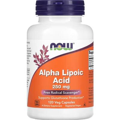 Now Альфа-липоева кислота капсулы по 250 мг №120