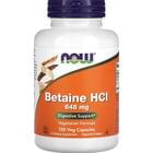 Now Бетаин гидрохлорид капсулы по 648 мг №120