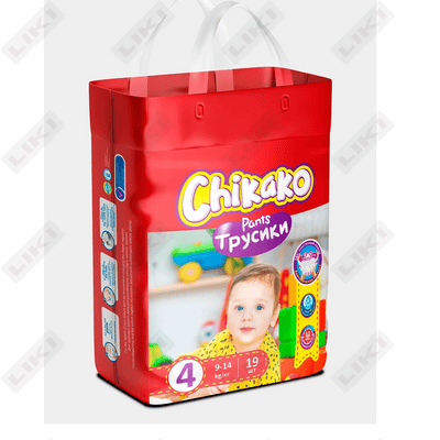 Подгузники-трусики Chikako Mini размер 4, 9-14 кг, 19 шт.