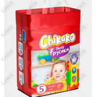 Подгузники-трусики Chikako Mini размер 5, 12-19 кг, 17 шт.