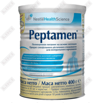 Смесь сухая лечебная Peptamen с ароматом ванили от 10 лет 400 г