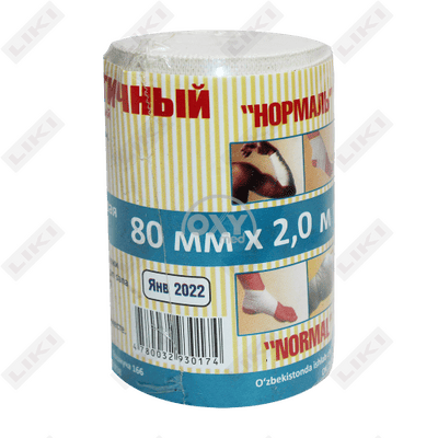 Bint elastik o'rta cho'zilgan 80 mm х 2 m