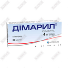 Димарил таблетки по 4 мг №30 (3 блистера x 10 таблеток)