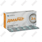 Димарил таблетки по 2 мг №30 (3 блистера x 10 таблеток)