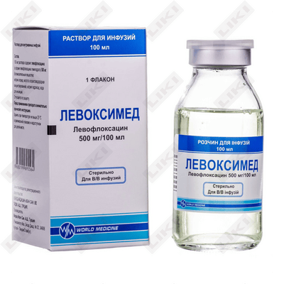 Левоксимед раствор д/инф. 500 мг по 100 мл (флакон)