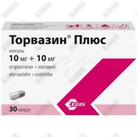 Купить Торвазин Плюс капсулы по 10 мг №30 (3 блистера x 10 капсул) Торвазин Плюс капсулы по 10 мг №30 (3 блистера x 10 капсул)