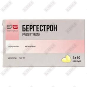 Бергестрон 100 капсулы по 100 мг №30 (3 блистера x 10 капсул)