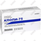 Клопи-75 таблетки по 75 мг №28 (2 блистера x 14 таблеток)