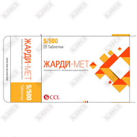 Жарди-Мет таб.п/о 5мг/500мг №28