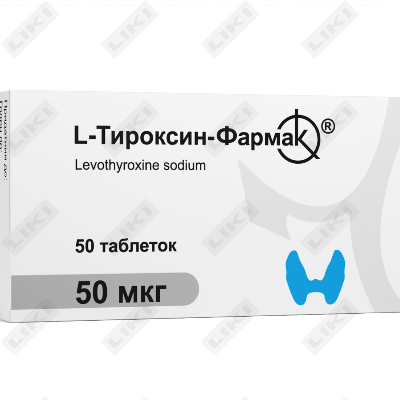 L-Tiroksin-Farmak (L-Thyroxin-Farmak) tabletkalari 50 mkg №50 (5 blister х 10 tabletka)