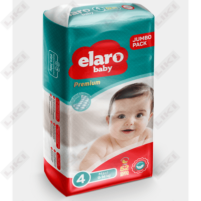 Подгузники Elaro Baby Premium размер 4, 9-14 кг, 52 шт.
