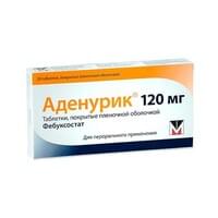 Adenurik 120 mg plyonka bilan qoplangan №28 tabletkalar (2 blister x 14 tabletka)