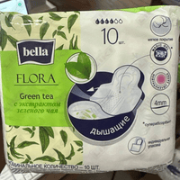 Купить Прокладки гигиенические Bella Flora зеленый чай 10 шт. Прокладки гигиенические Bella Flora зеленый чай 10 шт.