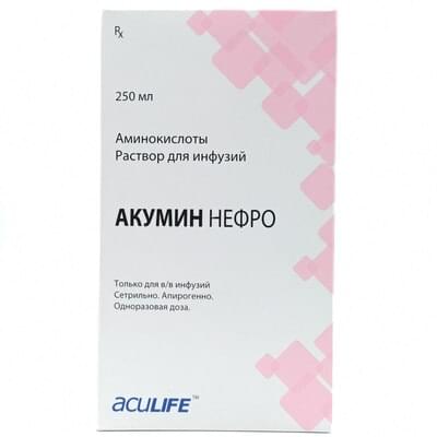 Акумин Нефро раствор д/инф. по 250 мл (флакон)