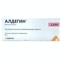 Алдегин гель д/наруж. прим. 1,25% по 60 г (туба)