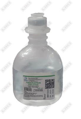 Aminokaproik kislota (Acidum aminocapronicum) Temur Med Pharm infuzion eritmasi 5%, 100 ml (flakon)