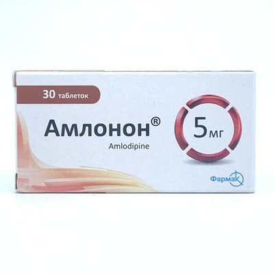 Amlonon  tabletkalari 5 mg №30 (3 blister x 10 tabletka)