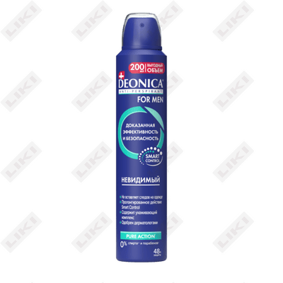 Дезодорант-антиперспирант Deonica For Men Невидимый спрей мужской 200 мл